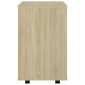 vidaXL Ντουλάπι Τροχήλατο Sonoma Δρυς 46 x 36 x 59 εκ. από Μοριοσανίδα