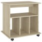 vidaXL Ντουλάπι Τροχήλατο Sonoma Δρυς 60 x 45 x 60 εκ. από Μοριοσανίδα
