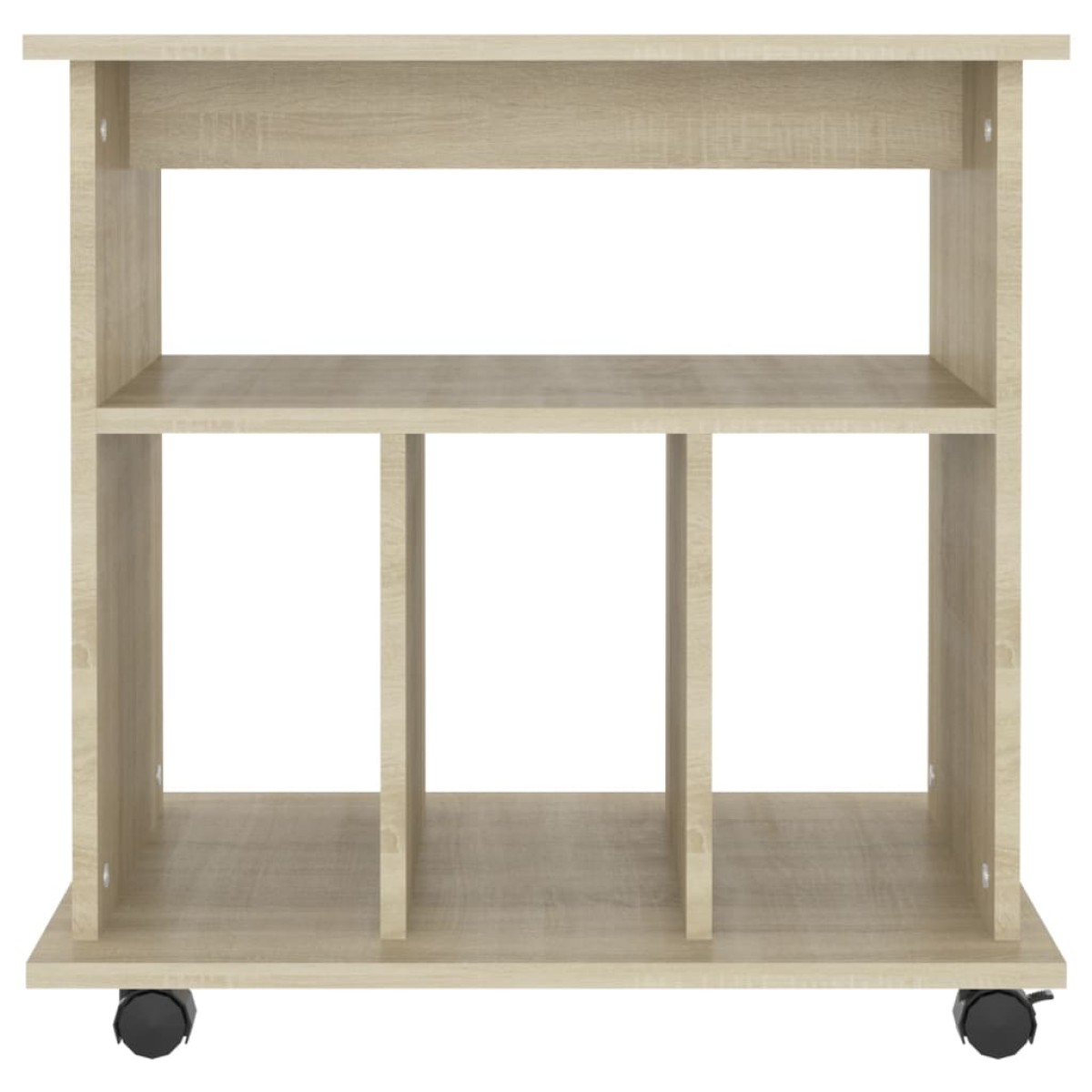 vidaXL Ντουλάπι Τροχήλατο Sonoma Δρυς 60 x 45 x 60 εκ. από Μοριοσανίδα
