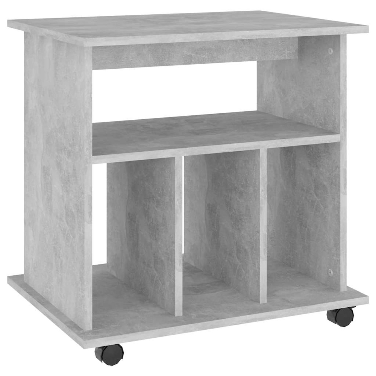 vidaXL Ντουλάπι Τροχήλατο Γκρι Σκυρ. 60 x 45 x 60 εκ. από Μοριοσανίδα
