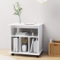 vidaXL Ντουλάπι Τροχήλατο Γυαλιστ. Λευκό 60x45x60 εκ. από Μοριοσανίδα