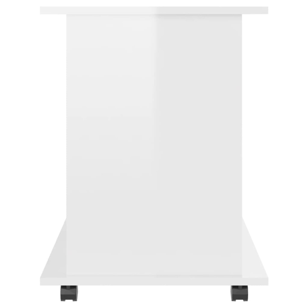 vidaXL Ντουλάπι Τροχήλατο Γυαλιστ. Λευκό 60x45x60 εκ. από Μοριοσανίδα