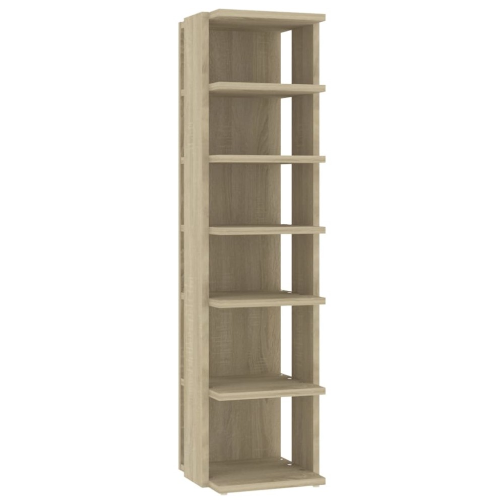 vidaXL Παπουτσοθήκη Sonoma Δρυς 27,5x27x102 εκ. από Επεξεργασμένο Ξύλο