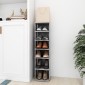 vidaXL Παπουτσοθήκη Γκρι Σκυροδέματος 27,5 x 27 x 102 εκ. Επεξ. Ξύλο