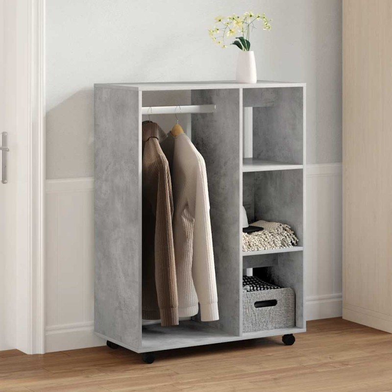 vidaXL Ντουλάπα Γκρι Σκυροδέματος 80 x 40 x 110 εκ. από Επεξ. Ξύλο