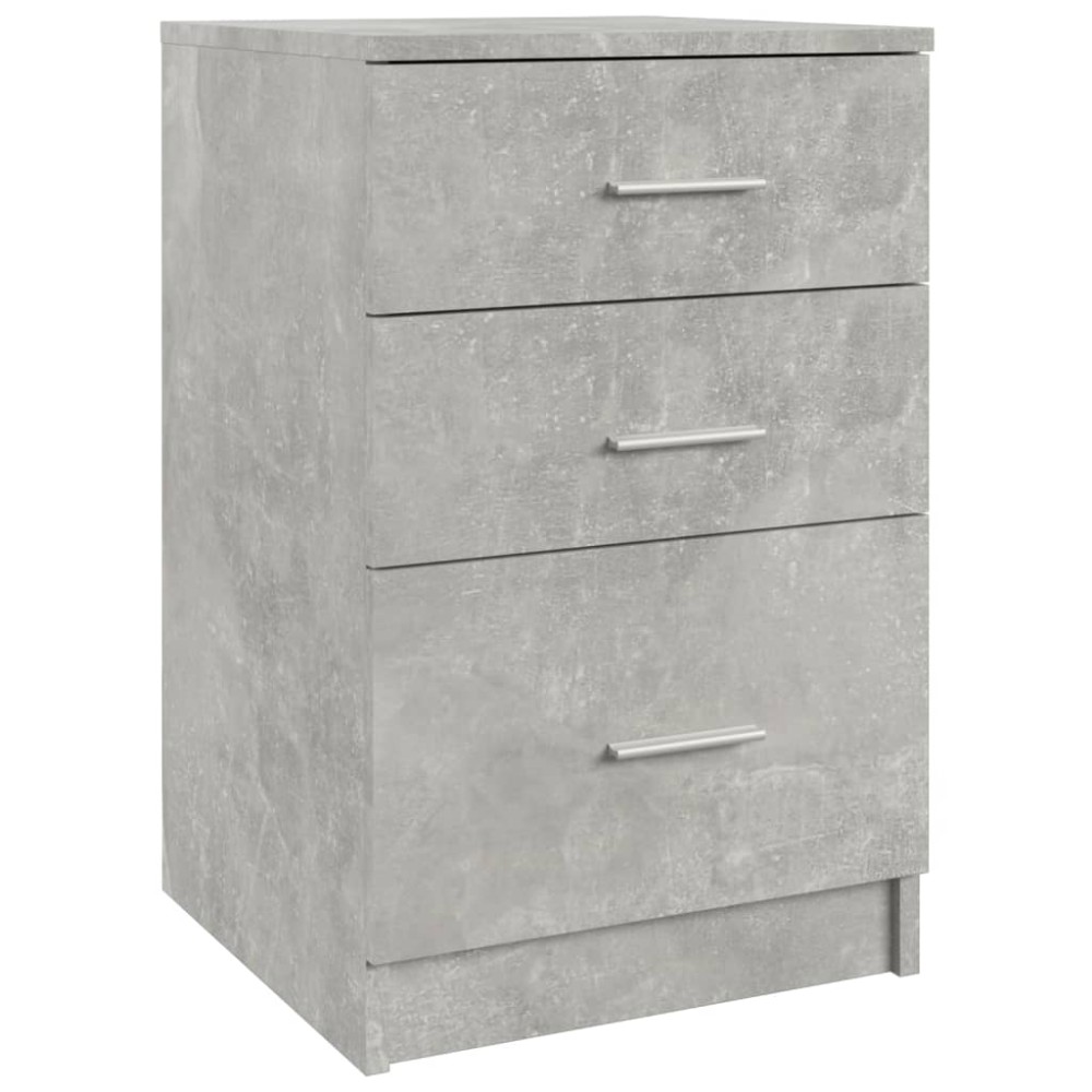 vidaXL Κομοδίνο Γκρι Σκυροδέματος 40 x 40 x 63 εκ. Επεξεργασμένο Ξύλο