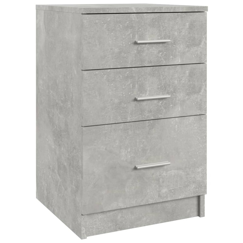 vidaXL Κομοδίνο Γκρι Σκυροδέματος 40 x 40 x 63 εκ. Επεξεργασμένο Ξύλο