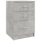 vidaXL Κομοδίνο Γκρι Σκυροδέματος 40 x 40 x 63 εκ. Επεξεργασμένο Ξύλο