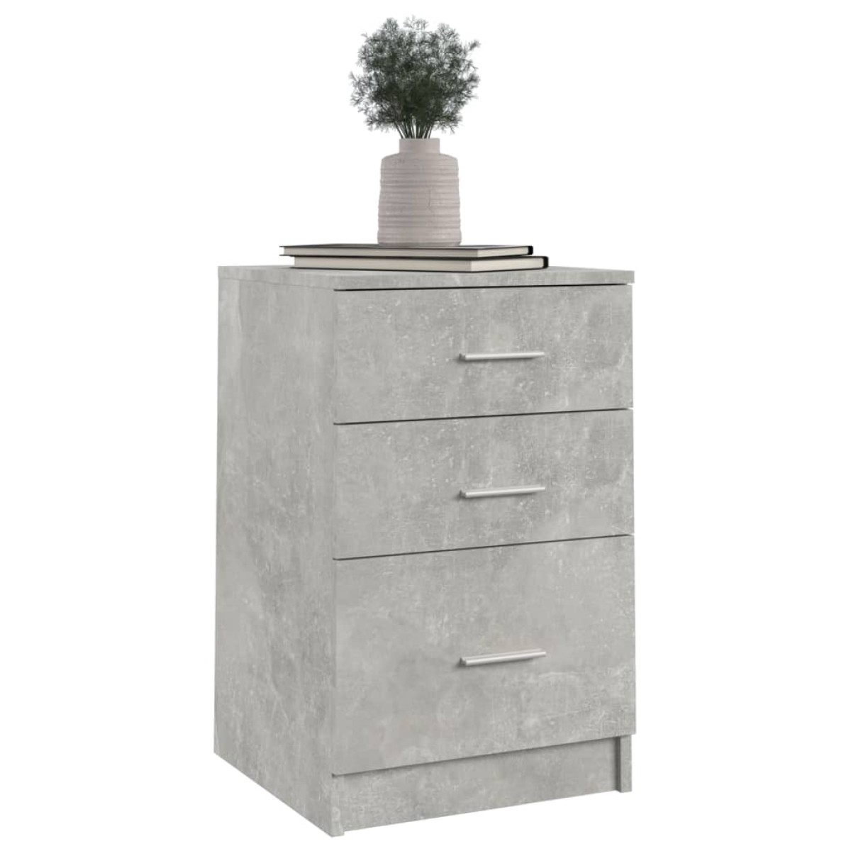 vidaXL Κομοδίνο Γκρι Σκυροδέματος 40 x 40 x 63 εκ. Επεξεργασμένο Ξύλο