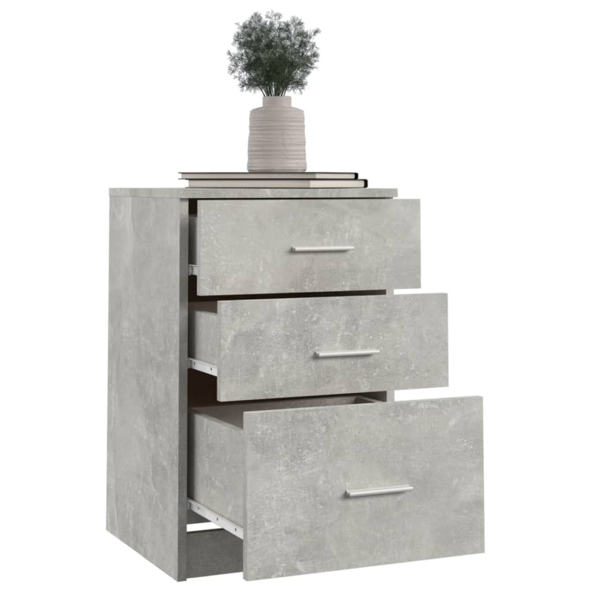 vidaXL Κομοδίνο Γκρι Σκυροδέματος 40 x 40 x 63 εκ. Επεξεργασμένο Ξύλο