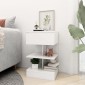 vidaXL Κομοδίνο Λευκό 40 x 35 x 65 εκ. από Μοριοσανίδα