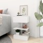 vidaXL Κομοδίνα 2 τεμ. Λευκά 40 x 35 x 65 εκ. από Μοριοσανίδα