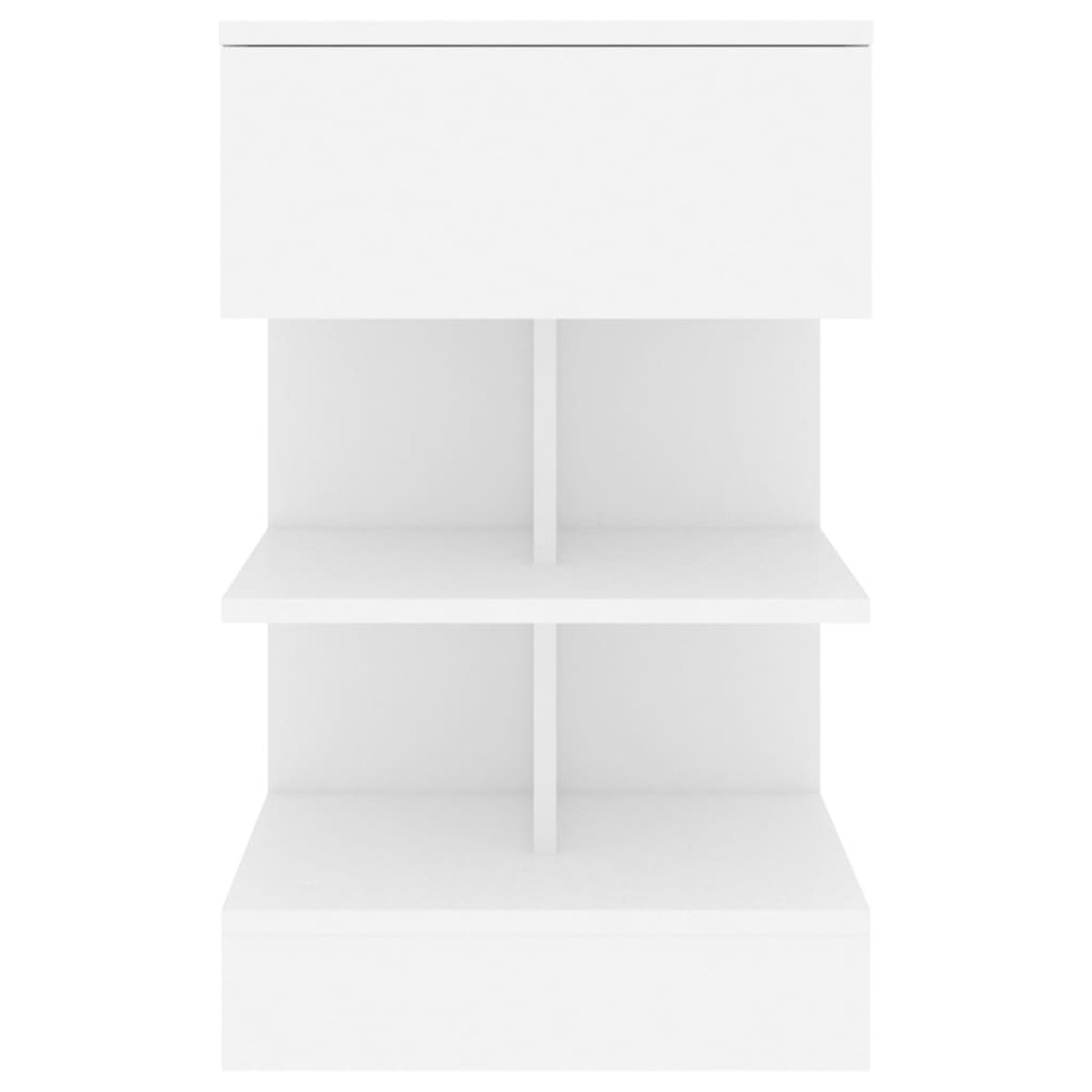 vidaXL Κομοδίνα 2 τεμ. Λευκά 40 x 35 x 65 εκ. από Μοριοσανίδα