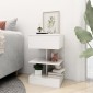 vidaXL Κομοδίνα 2 τεμ. Γυαλιστερά Λευκά 40 x 35 x 65 εκ.