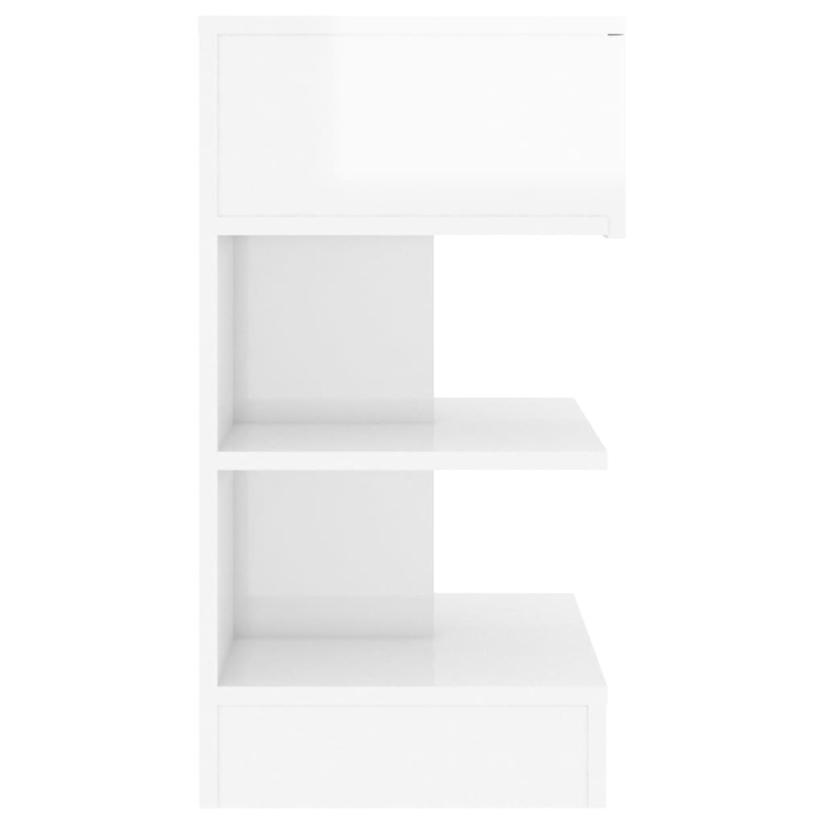 vidaXL Κομοδίνα 2 τεμ. Γυαλιστερά Λευκά 40 x 35 x 65 εκ.