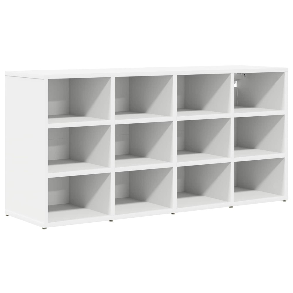 vidaXL Ντουλάπα Παπουτσιών 103 x 30 x 51 εκ. Επεξεργασμένο Ξύλο Λευκό