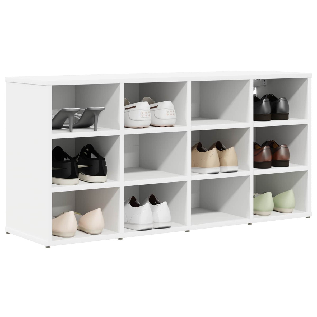 vidaXL Ντουλάπα Παπουτσιών 103 x 30 x 51 εκ. Επεξεργασμένο Ξύλο Λευκό