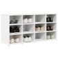 vidaXL Ντουλάπα Παπουτσιών 103 x 30 x 51 εκ. Επεξεργασμένο Ξύλο Λευκό