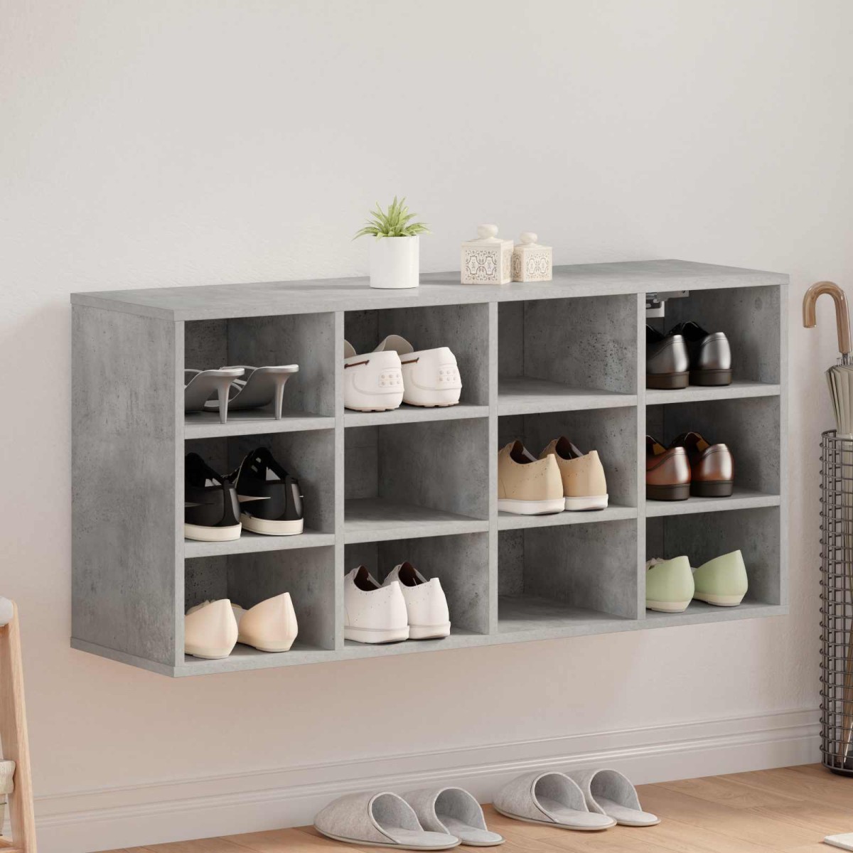 vidaXL Ντουλάπα Παπουτσιών 103 x 30 x 51 εκ. Επεξεργασμένο Ξύλο
