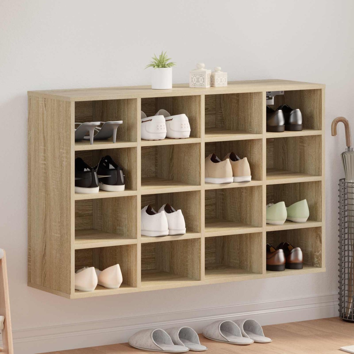 vidaXL Ντουλάπα Παπουτσιών 103 x 30 x 67 εκ. Επεξεργασμένο Ξύλο