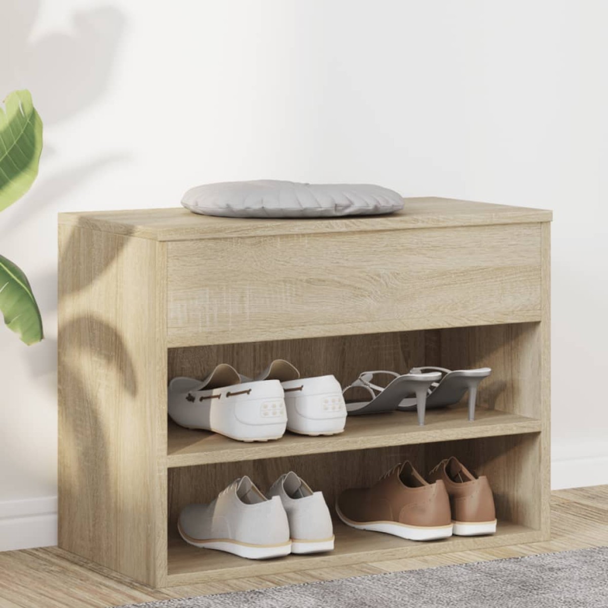 vidaXL Παπουτσοθήκη Sonoma Δρυς 60 x 30 x 45 εκ. από Μοριοσανίδα