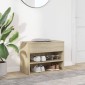 vidaXL Παπουτσοθήκη Sonoma Δρυς 60 x 30 x 45 εκ. από Μοριοσανίδα