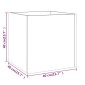 vidaXL Ζαρντινιέρα Γκρι Σκυροδέματος 40x40x40 εκ. Επεξεργασμένο Ξύλο