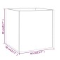 vidaXL Ζαρντινιέρα Γυαλιστερή Λευκή 40x40x40 εκ. Επεξεργασμένο Ξύλο