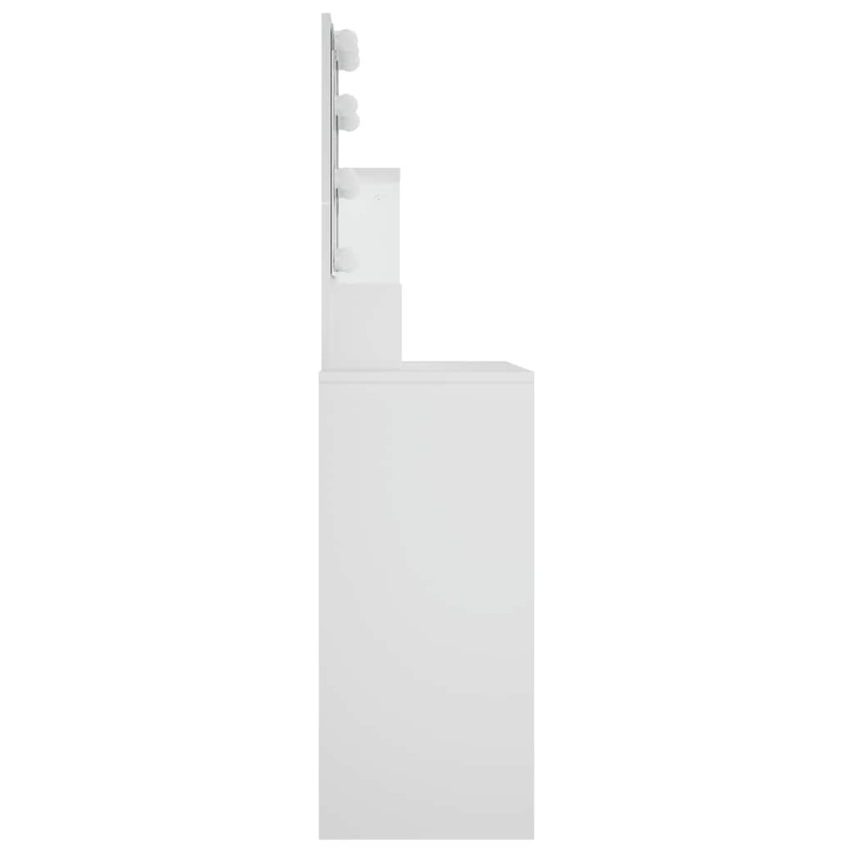 vidaXL Μπουντουάρ με LED Σετ Λευκό 86,5 x 35 x 136 εκ.