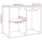 vidaXL Ντουλάπι Γυαλιστερό Λευκό 80 x 40 x 65εκ.από Επεξεργασμένο Ξύλο