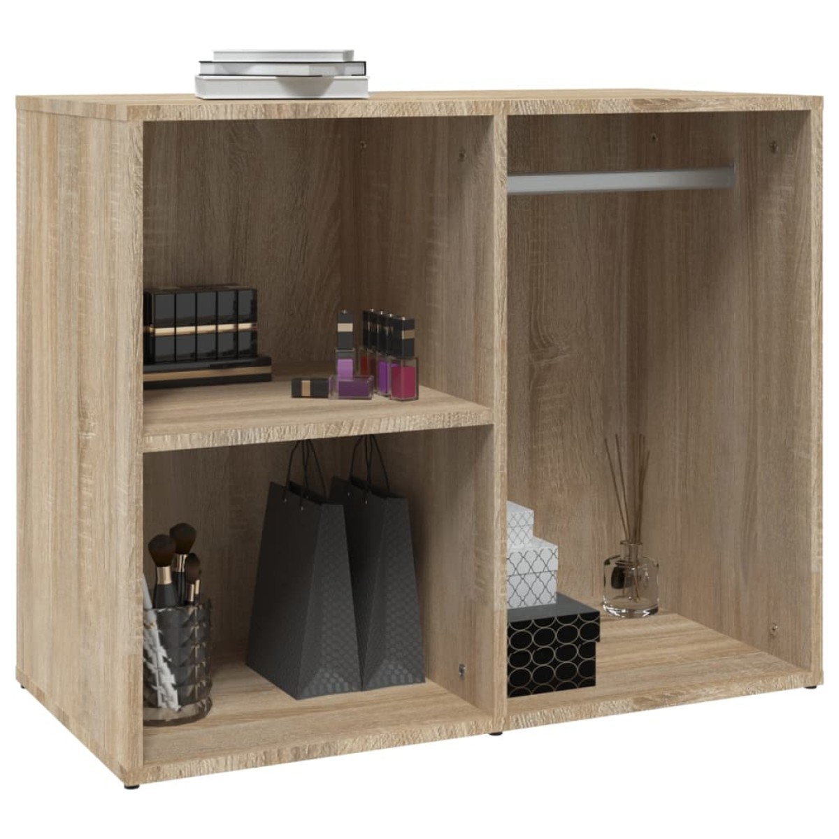 vidaXL Ντουλάπι Γυαλιστερό Sonoma Δρυς 80x40x65εκ.Επεξεργασμένο Ξύλο