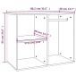 vidaXL Ντουλάπι Γυαλιστερό Λευκό 80 x 40 x 65 εκ. Επεξεργασμένο Ξύλο