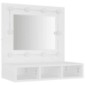 vidaXL Έπιπλο Καθρέπτη με LED Λευκό 60 x 31,5 x 62 εκ.
