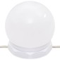 vidaXL Έπιπλο Καθρέπτη με LED Γυαλιστερό Λευκό 90 x 31,5 x 62 εκ.