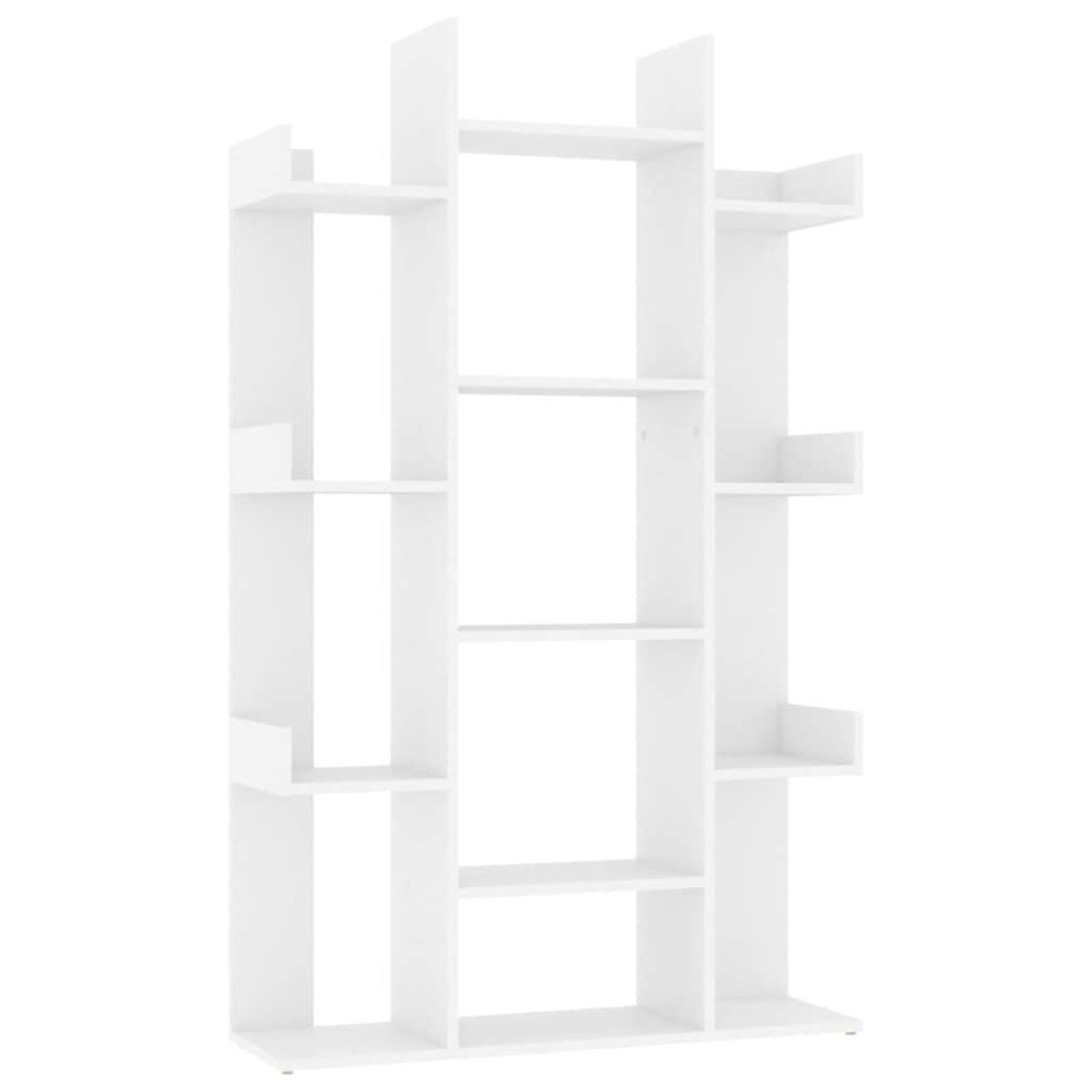 vidaXL Βιβλιοθήκη Λευκή 86 x 25,5 x 140 εκ. από Μοριοσανίδα
