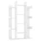 vidaXL Βιβλιοθήκη Λευκή 86 x 25,5 x 140 εκ. από Μοριοσανίδα