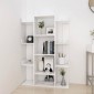 vidaXL Βιβλιοθήκη Λευκή 86 x 25,5 x 140 εκ. από Μοριοσανίδα