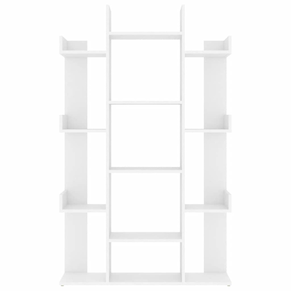 vidaXL Βιβλιοθήκη Λευκή 86 x 25,5 x 140 εκ. από Μοριοσανίδα