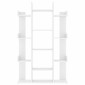 vidaXL Βιβλιοθήκη Λευκή 86 x 25,5 x 140 εκ. από Μοριοσανίδα