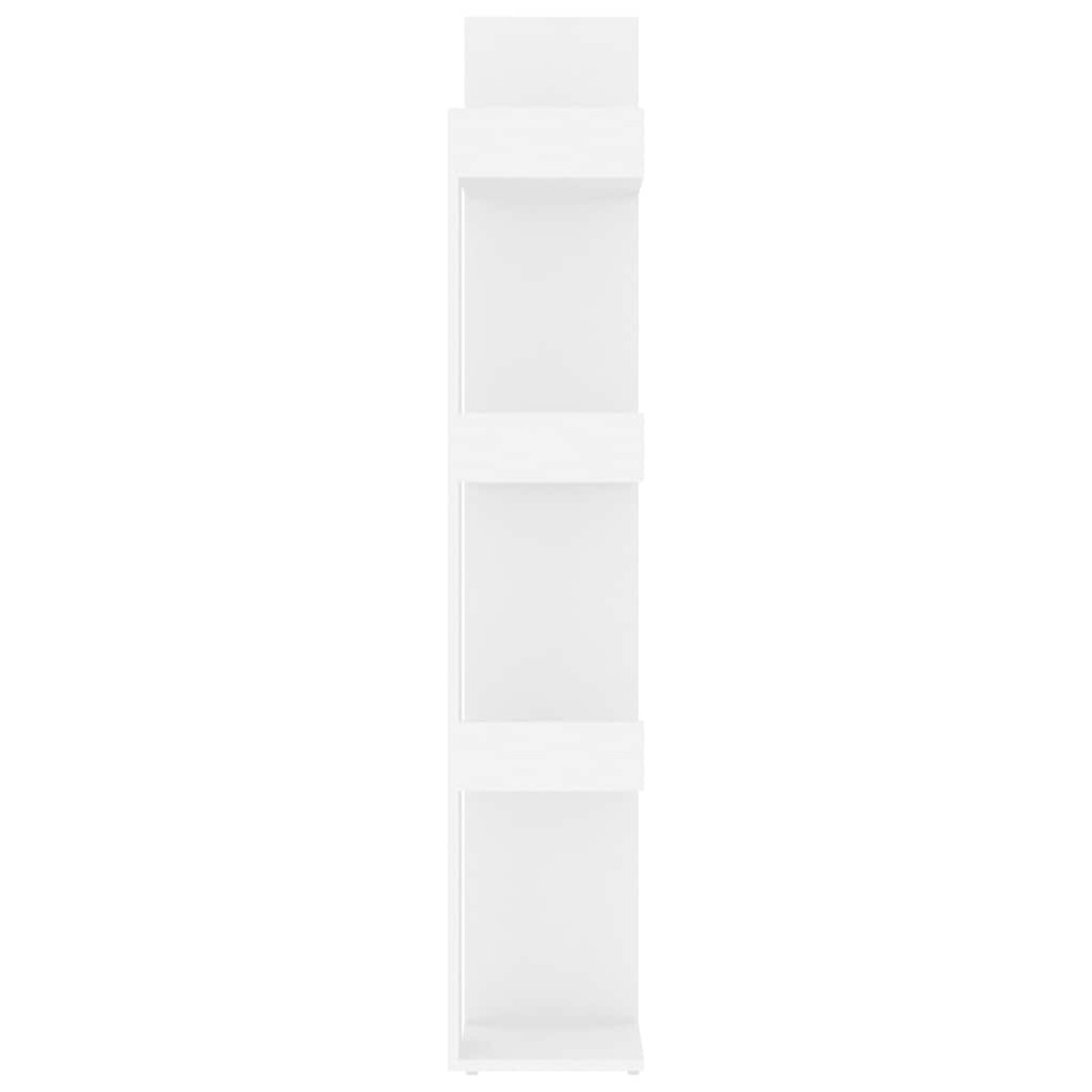 vidaXL Βιβλιοθήκη Λευκή 86 x 25,5 x 140 εκ. από Μοριοσανίδα