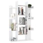 vidaXL Βιβλιοθήκη Λευκή 86 x 25,5 x 140 εκ. από Μοριοσανίδα