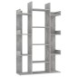 vidaXL Βιβλιοθήκη Γκρι Σκυροδέματος 86x25,5x140 εκ. από Μοριοσανίδα