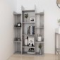 vidaXL Βιβλιοθήκη Γκρι Σκυροδέματος 86x25,5x140 εκ. από Μοριοσανίδα