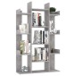 vidaXL Βιβλιοθήκη Γκρι Σκυροδέματος 86x25,5x140 εκ. από Μοριοσανίδα
