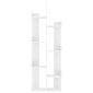 vidaXL Βιβλιοθήκη Λευκή 48 x 25,5 x 140 εκ. από Μοριοσανίδα