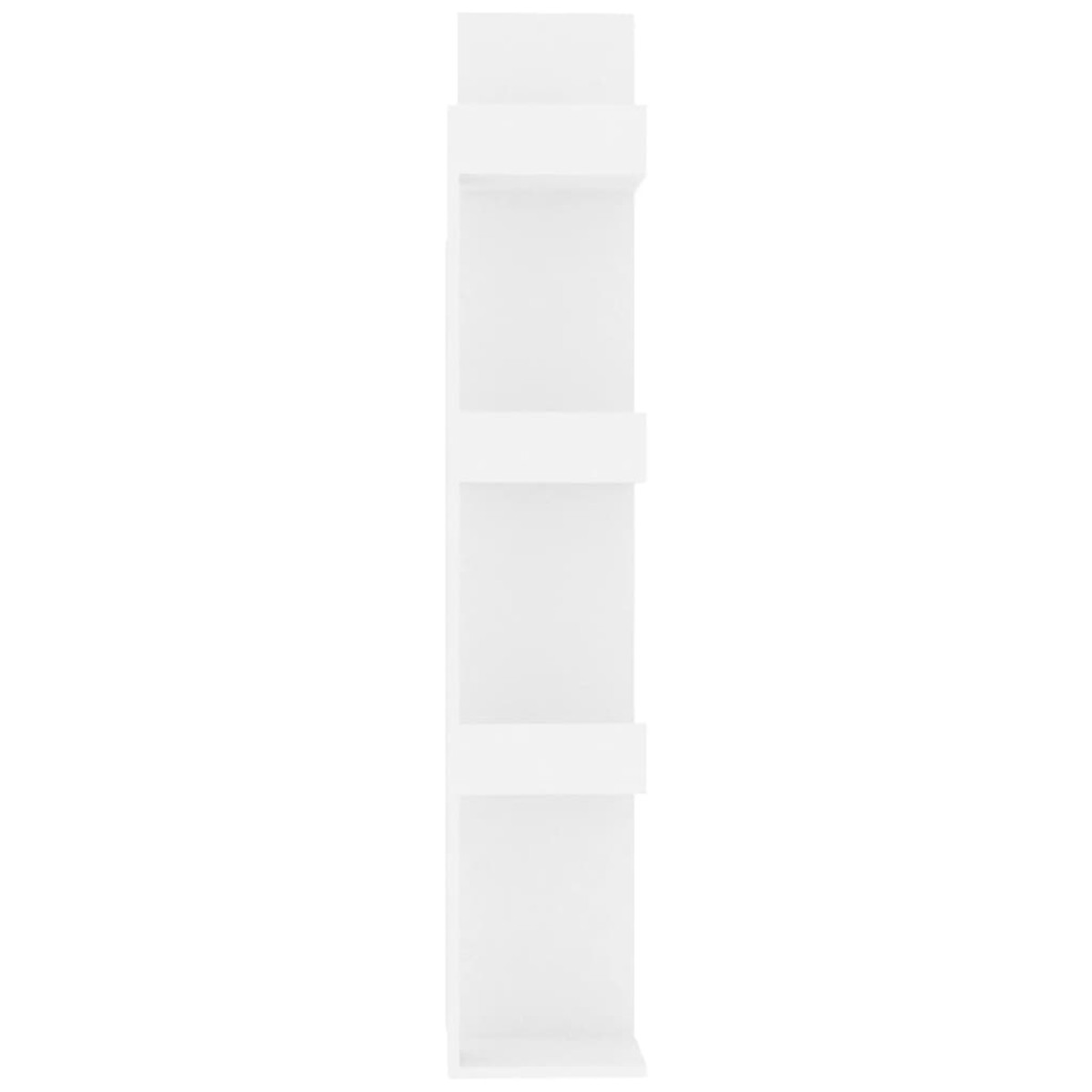 vidaXL Βιβλιοθήκη Λευκή 48 x 25,5 x 140 εκ. από Μοριοσανίδα