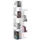 vidaXL Βιβλιοθήκη Λευκή 48 x 25,5 x 140 εκ. από Μοριοσανίδα