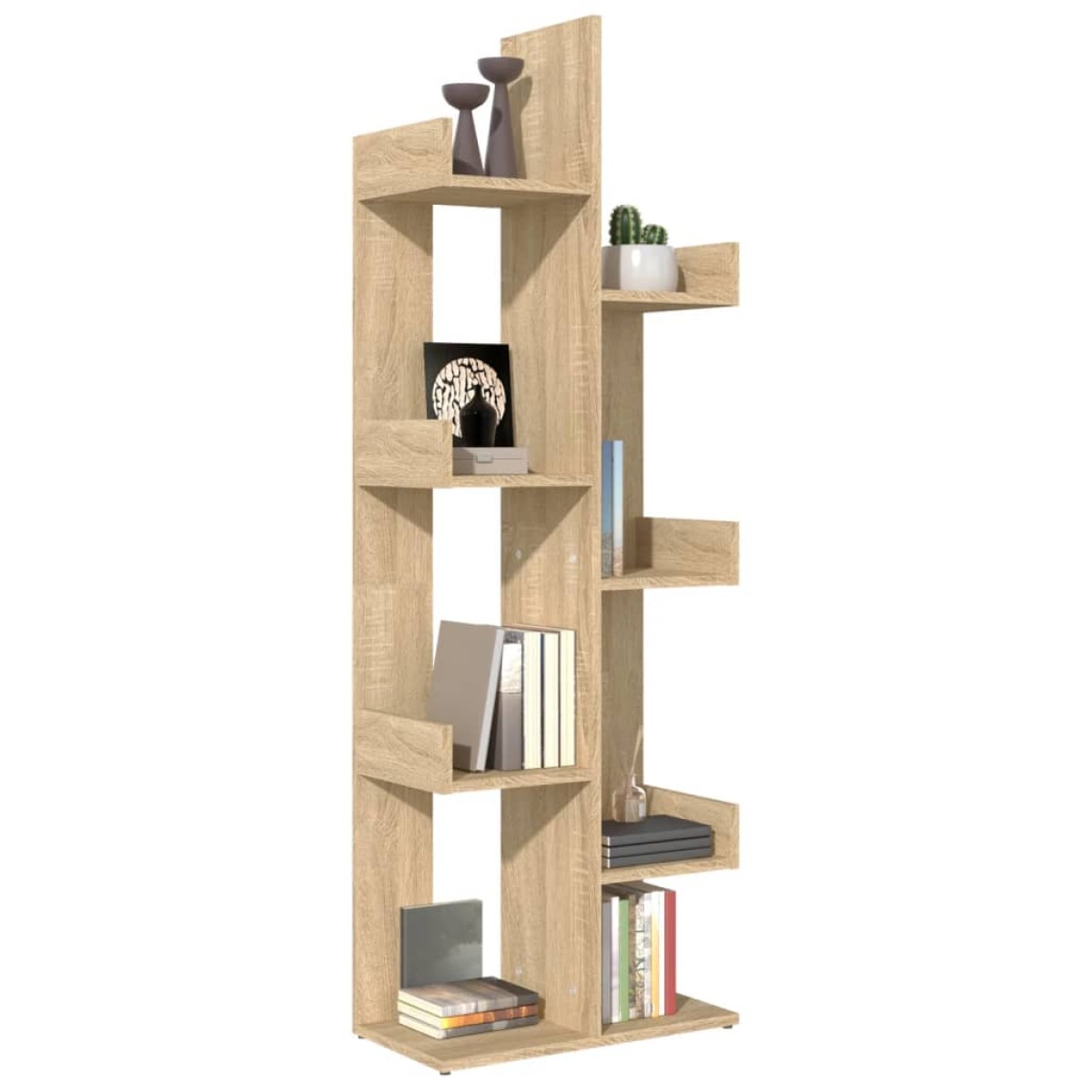 vidaXL Βιβλιοθήκη Sonoma Δρυς 48 x 25,5 x 140 εκ. από Μοριοσανίδα