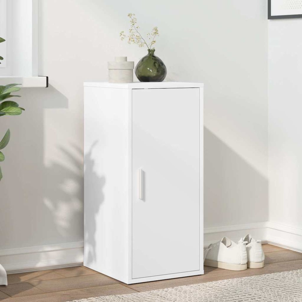 vidaXL Παπουτσοθήκη Λευκή 32 x 35 x 70 εκ. από Επεξ. Ξύλο