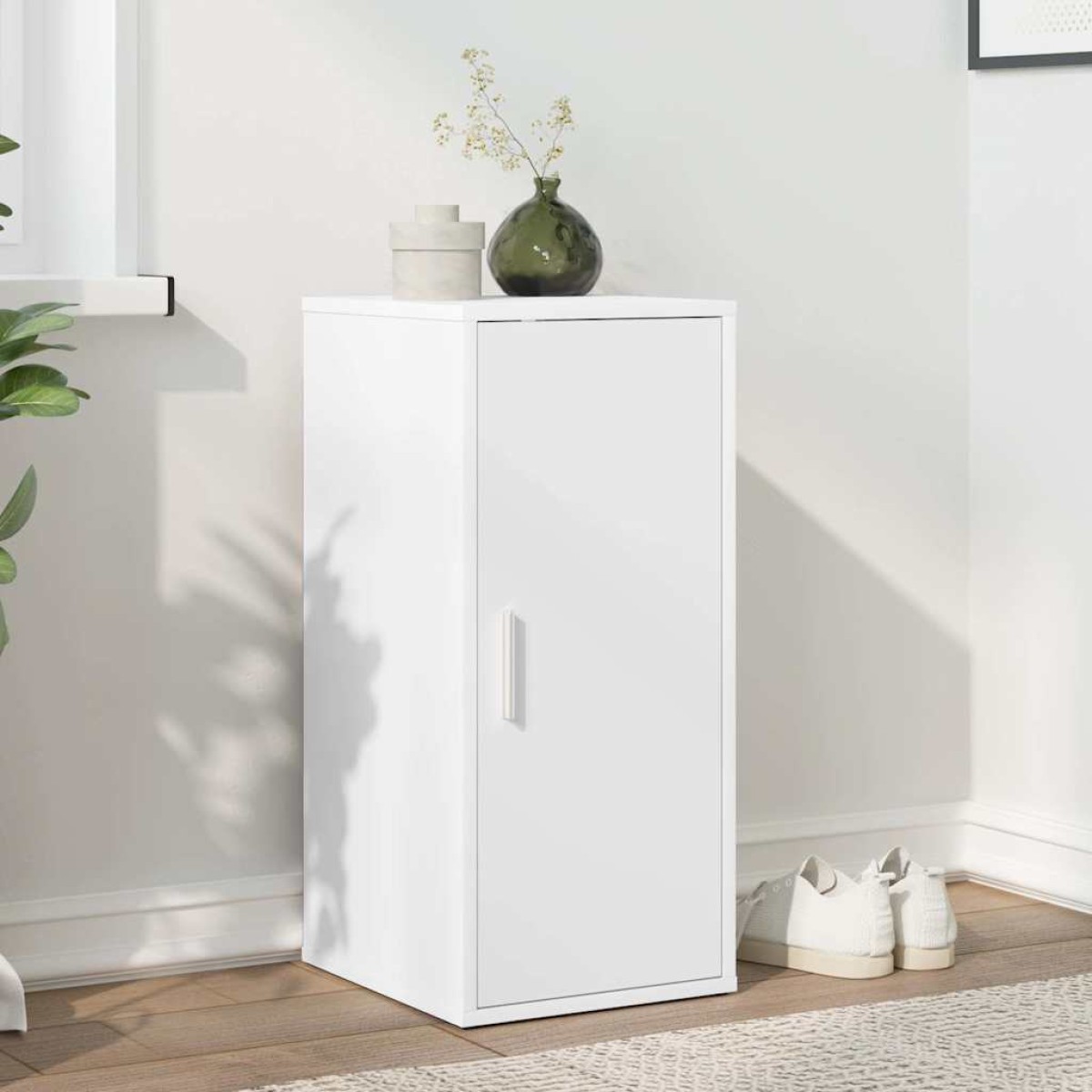 vidaXL Παπουτσοθήκη Λευκή 32 x 35 x 70 εκ. από Μοριοσανίδα